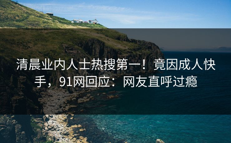 清晨业内人士热搜第一！竟因成人快手，91网回应：网友直呼过瘾