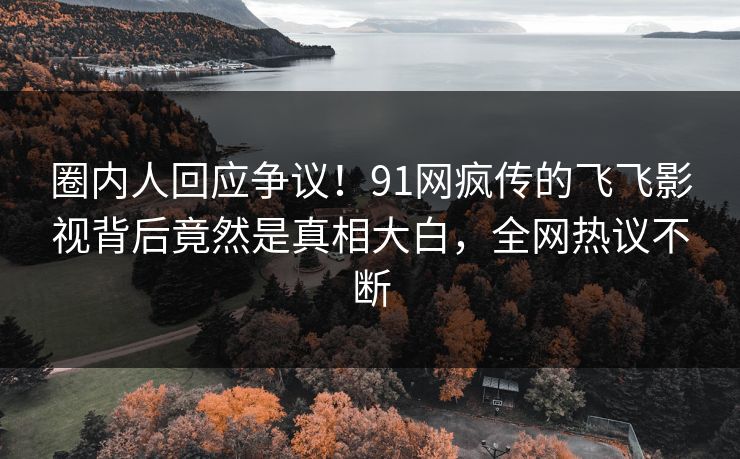 圈内人回应争议！91网疯传的飞飞影视背后竟然是真相大白，全网热议不断
